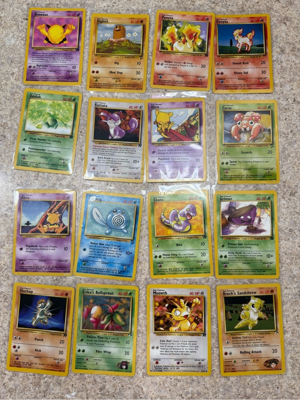 Pokémon Trading Card Lot – Assorted Colors (Yellow, Green, Purple, Red, Blue)
